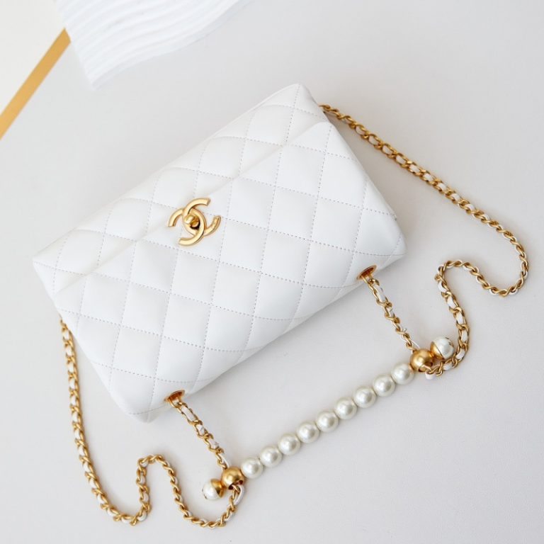 Chanel 24A Pearl Handle Mini Flap Bag-7
