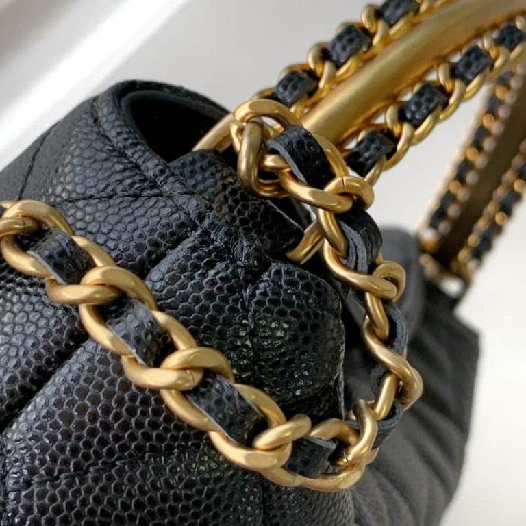 Chanel 24A lychee cowhide handle bag-2