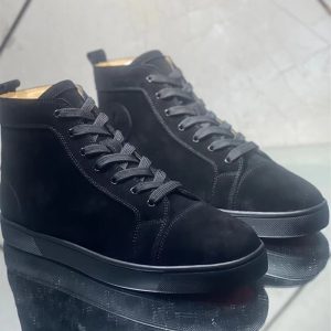 Christian Louboutin best quality mini booties Black suede boots SH034