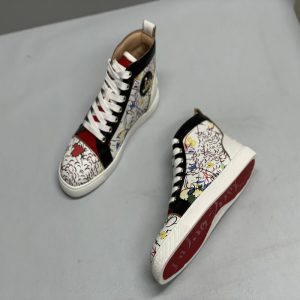 Christian Louboutin top quality Cartoon pattern leather flat sneaker SH121