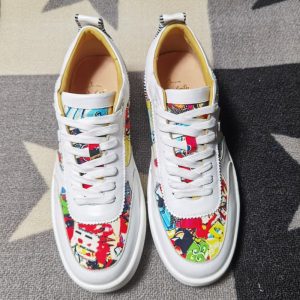 Christian Louboutin women Patent Leather Sneakers men dress shoes SH071