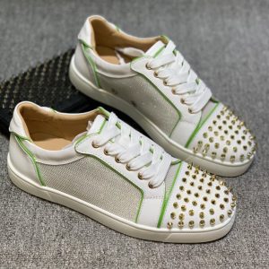 Christian Louboutin women Spike Accents Sneakers men dress shoes SH062