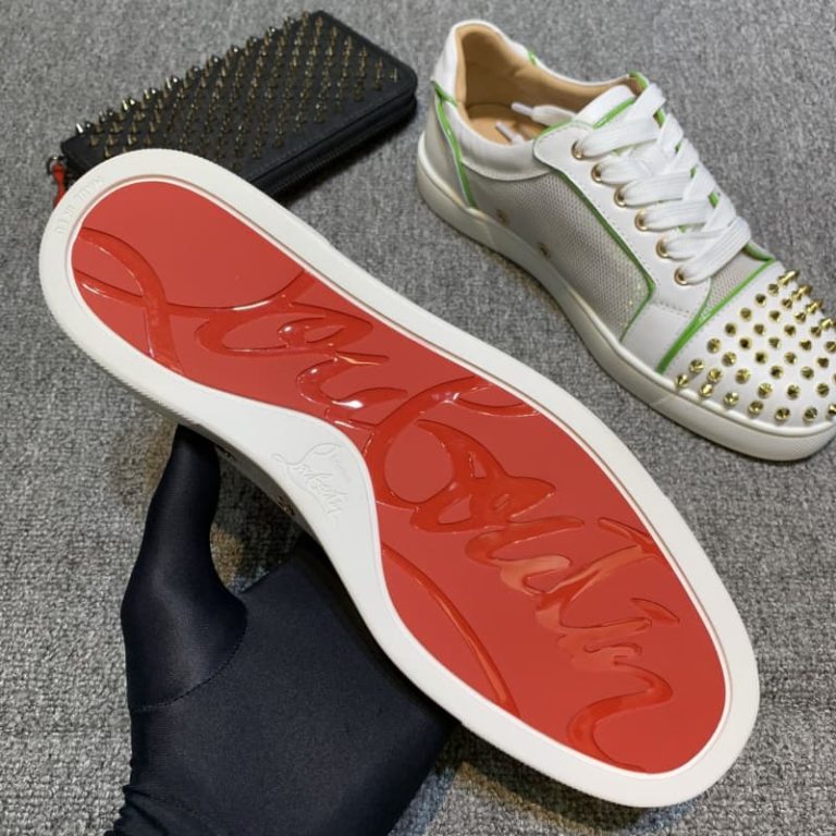 Christian Louboutin women Spike Accents Sneakers men dress shoes-2