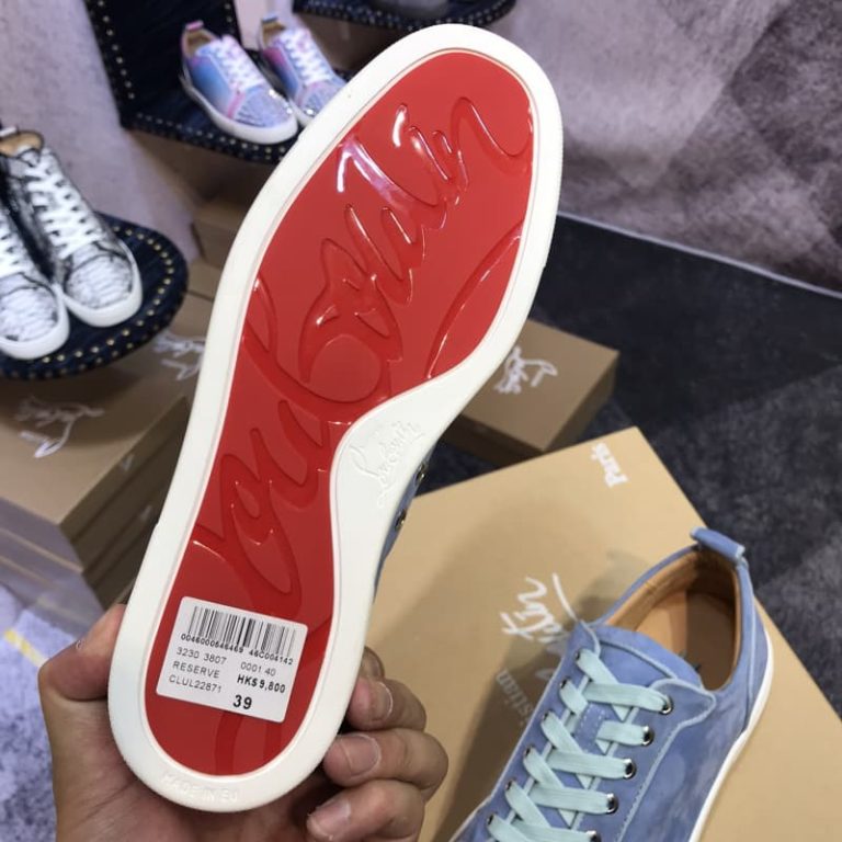 Christian Louboutin women Spike Accents Sneakers men dress shoes-3