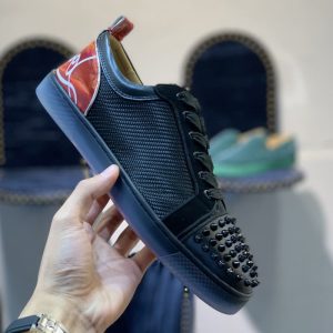 Christian Louboutin women Spike Accents Sneakers men dress shoes SH068