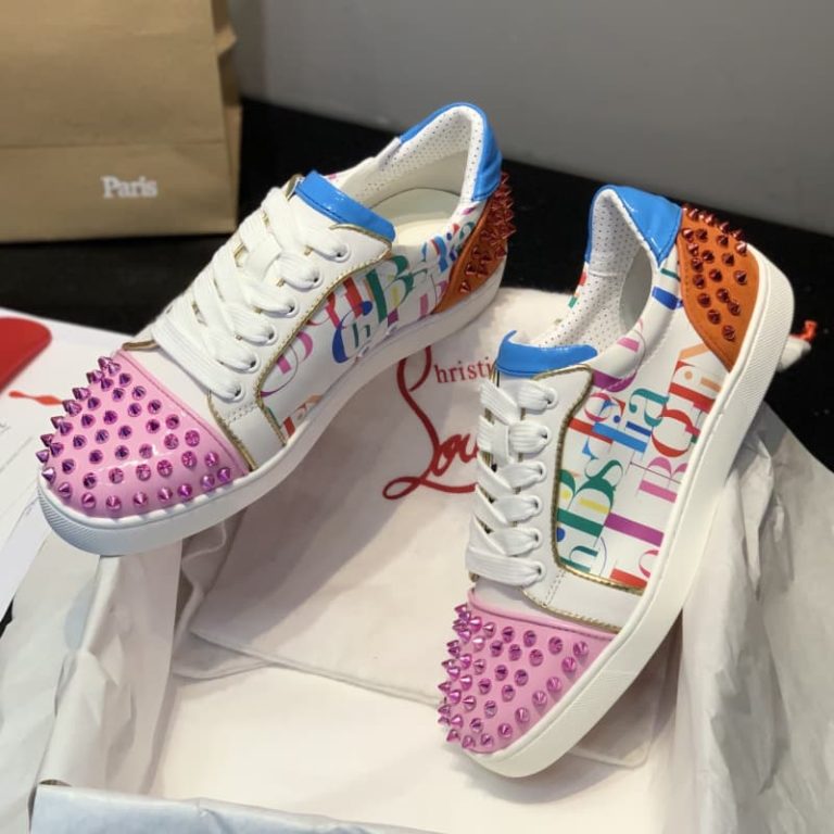 Christian Louboutin's Spike Accents Patent Leather Sneakers-2
