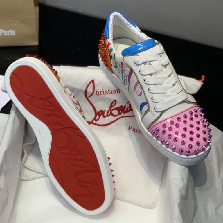 Christian Louboutin's Spike Accents Patent Leather Sneakers-3