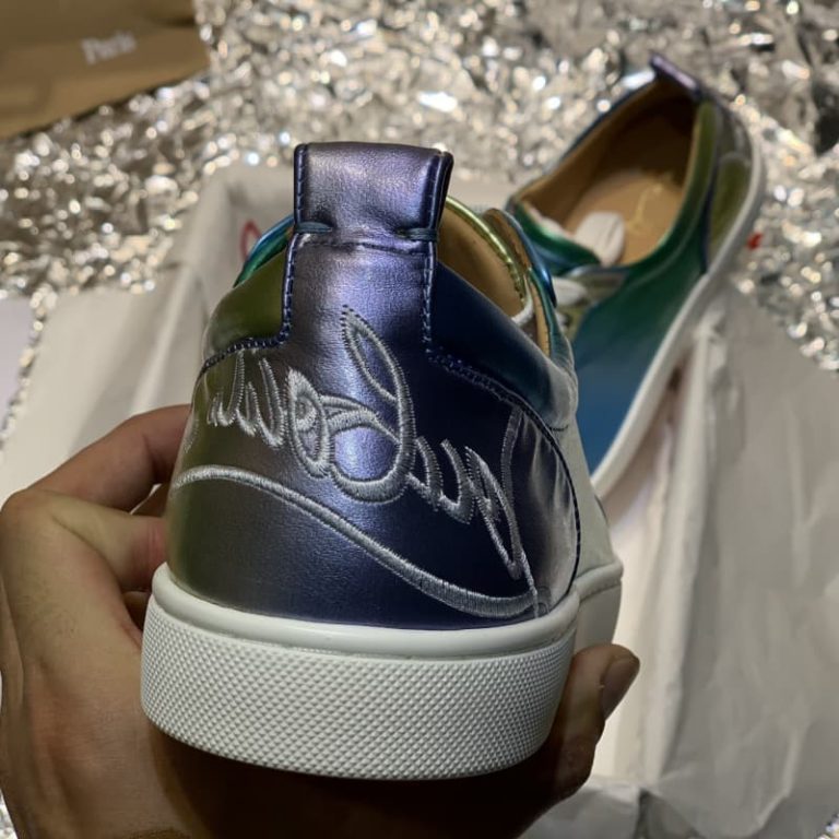 Christian Louboutin’s women Spike Accents Patent Leather Sneakers-4