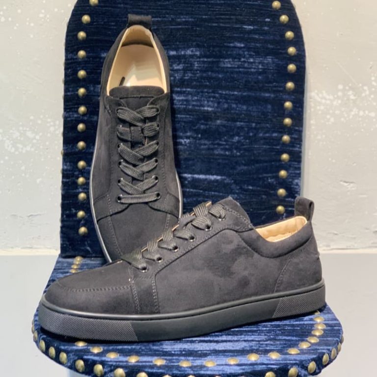 Christian Louboutin’s women Spike Accents Sneakers men dress shoes-2