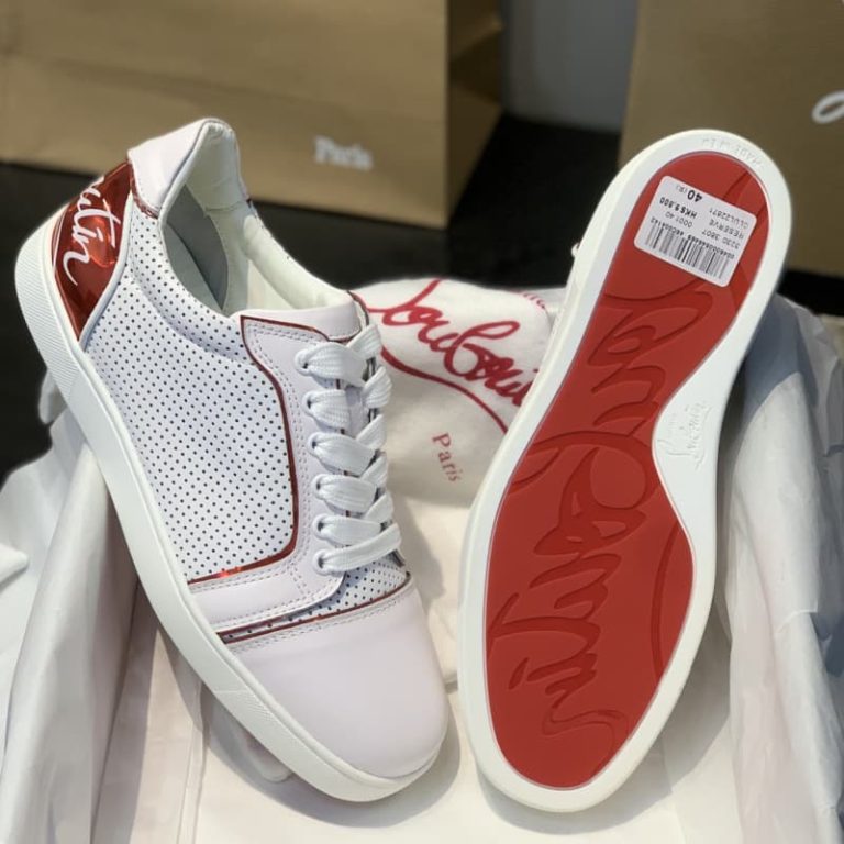 Christian Louboutin’s women Spike Accents Sneakers men dress shoes-2