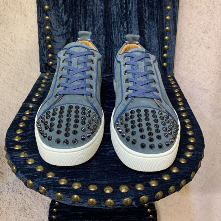 Christian Louboutin’s women Spike Accents Sneakers men dress shoes-2