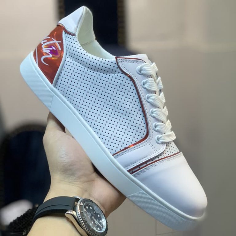 Christian Louboutin’s women Spike Accents Sneakers men dress shoes-3