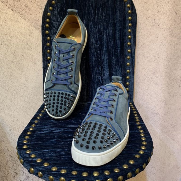 Christian Louboutin’s women Spike Accents Sneakers men dress shoes-3