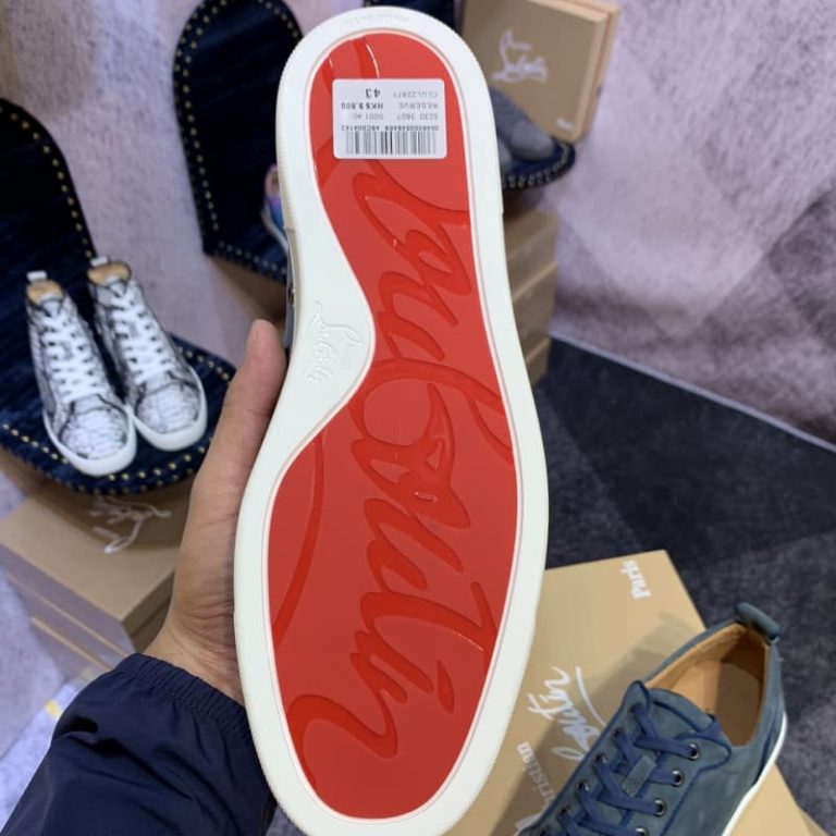 Christian Louboutin’s women Spike Accents Sneakers men dress shoes-4