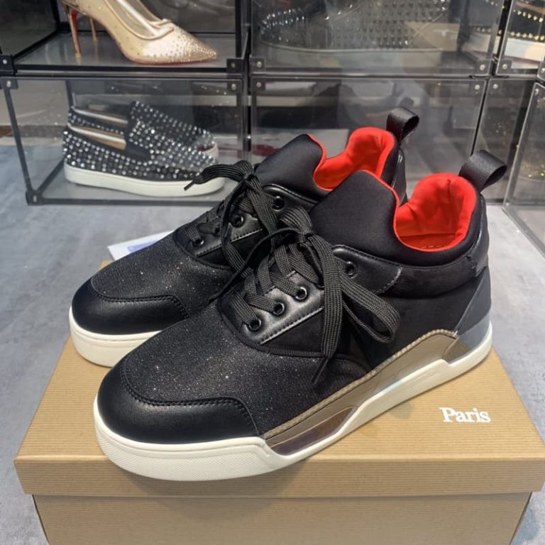 Christian louboutin top quality sport black Flat shoes sneakers4