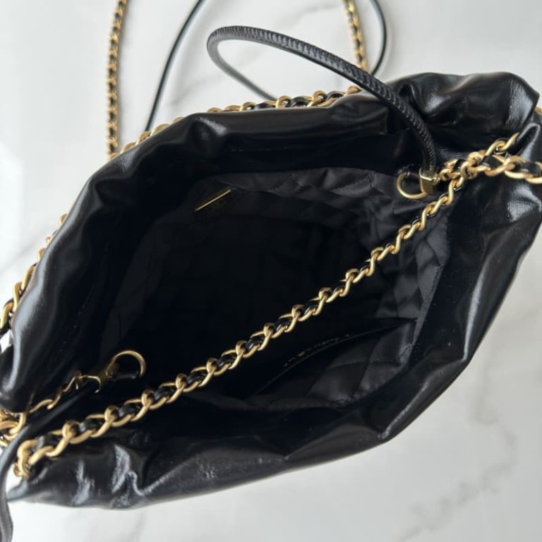 Classic shoulder leather shopping bag-7