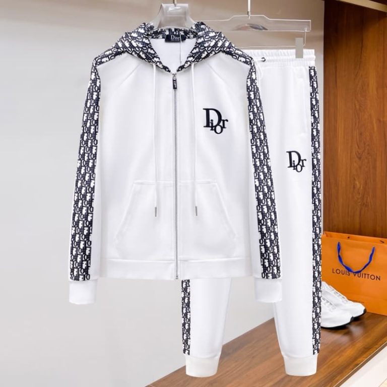 Dior side logo Full Zip Long tracksuits-1