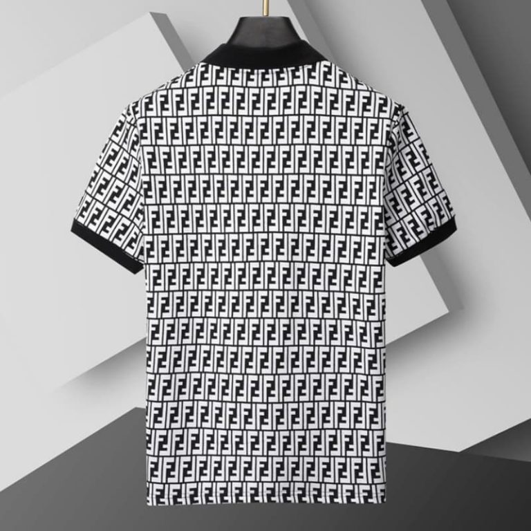 FENDI Letters Printed Short Sleeve Summer Shirt-4