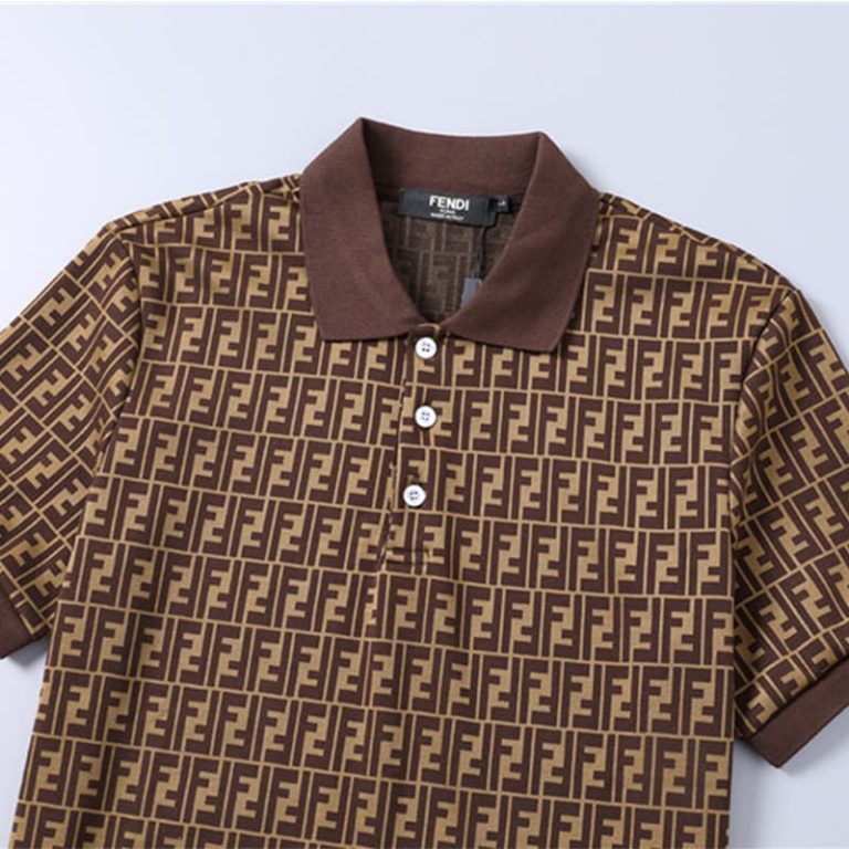 FENDI Letters Printed Short Sleeve Summer Shirt-5