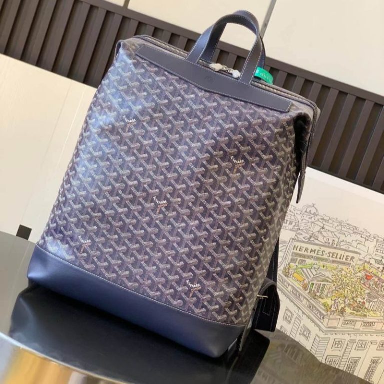 Goyard Best Quality Dogtooth Pattern Backpack Drawstring Handle Multiple Pockets Large Capacity 33x14x43cm LB182 (5)