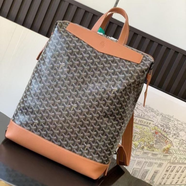 Goyard Best Quality Dogtooth Pattern Backpack Drawstring Handle Multiple Pockets Large Capacity 33x14x43cm LB182 (8)