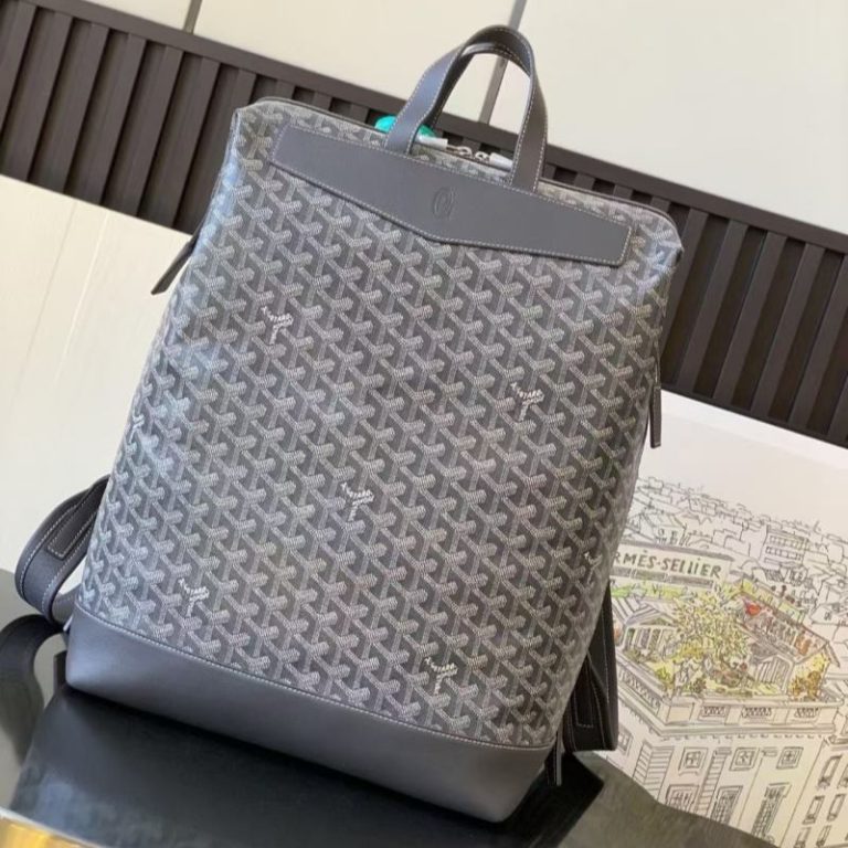 Goyard Best Quality Dogtooth Pattern Backpack Drawstring Handle Multiple Pockets Large Capacity 33x14x43cm LB182 (9)