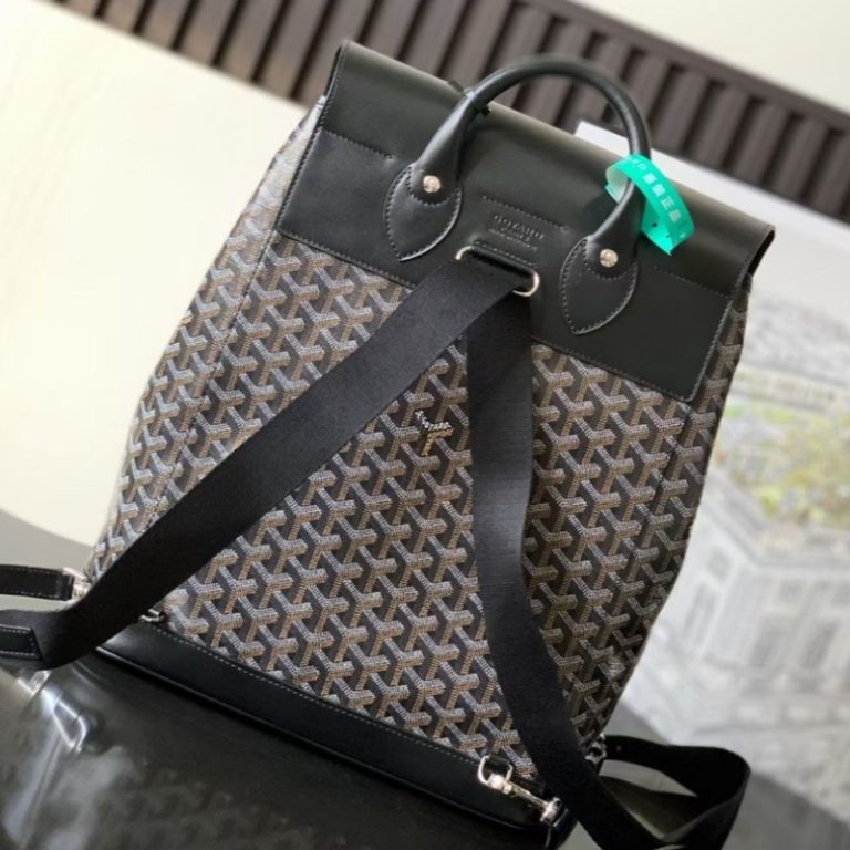 Goyard Best Quality Dogtooth Pattern Backpack Drawstring Handle Multiple Pockets Large Capacity 39x15