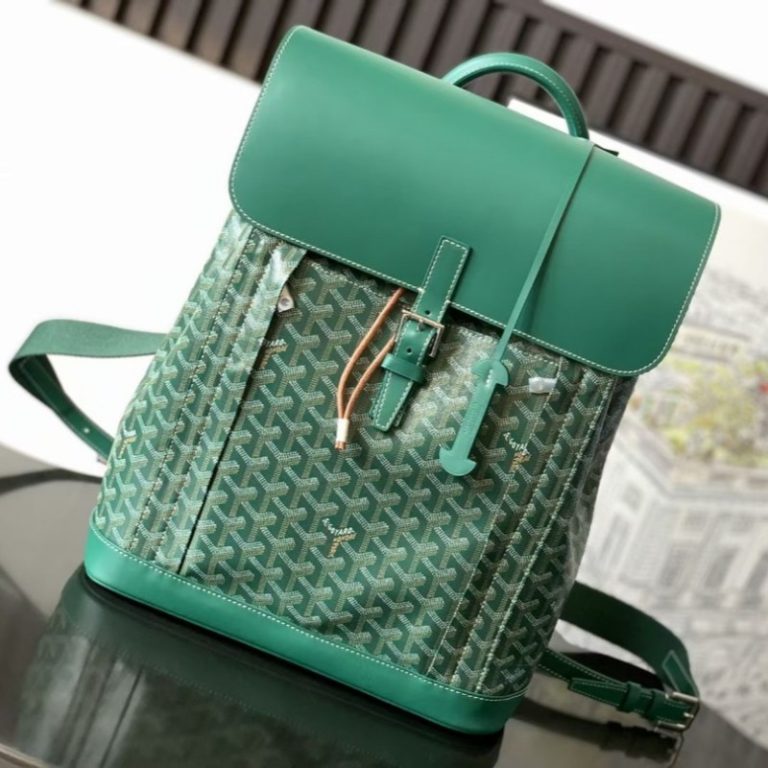 Goyard Best Quality Dogtooth Pattern Backpack Drawstring Handle Multiple Pockets Large Capacity 39x15