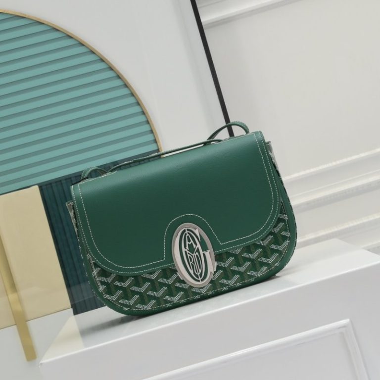 Goyard Best Quality Goyardine Canvas Calfskin Flap Crossbody Bag 26x18x8cm LB171 (11)