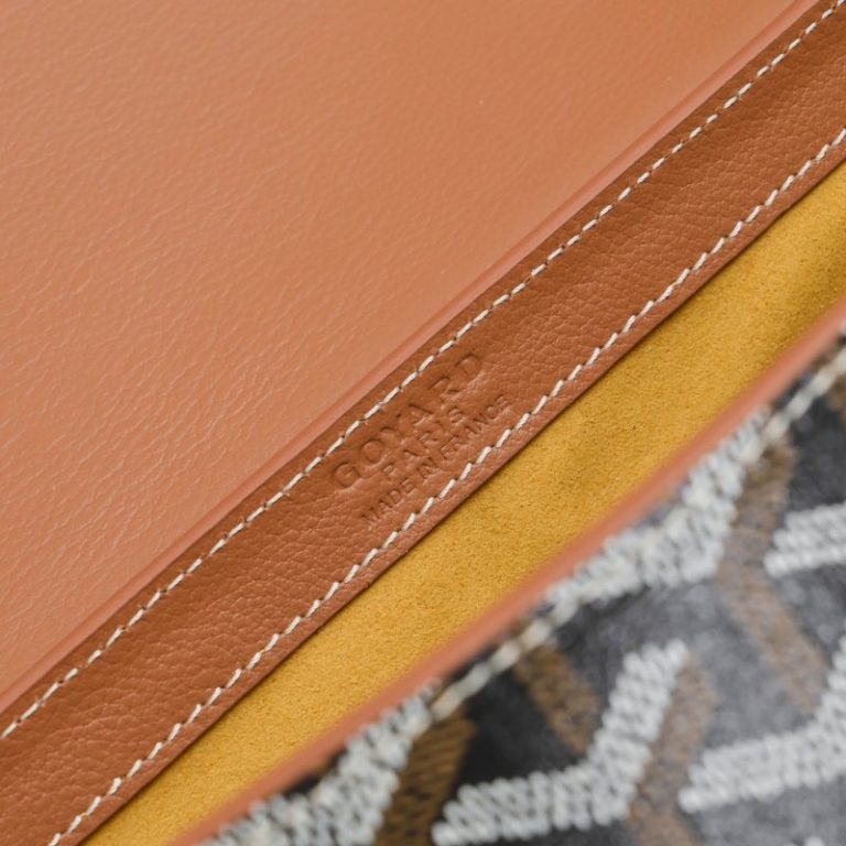 Goyard Best Quality Goyardine Canvas Calfskin Flap Crossbody Bag 26x18x8cm LB171 (4)