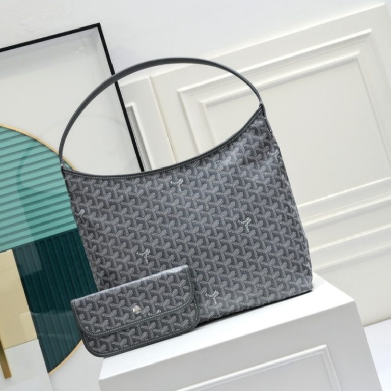 Goyard Best Quality Women Boheme HoBo Dog Tooth Shape Shoulder Bag Large Capacity Zipper Handbag 27x15x42cm LB176 (3)