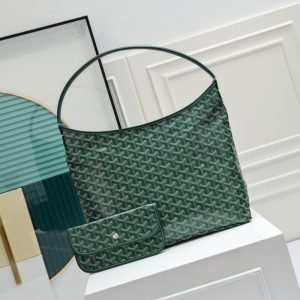 Goyard Best Quality Women Boheme HoBo Dog Tooth Shape Shoulder Bag Large Capacity Zipper Handbag 27x15x42cm LB176