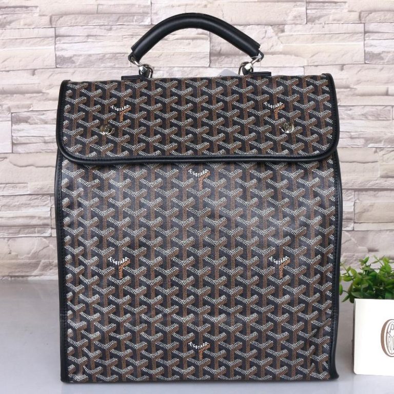 Goyard High Quality Dogtooth Pattern Backpack Drawstring Handle Multiple Pockets Large Capacity 32x14x37cm LB190 (1)