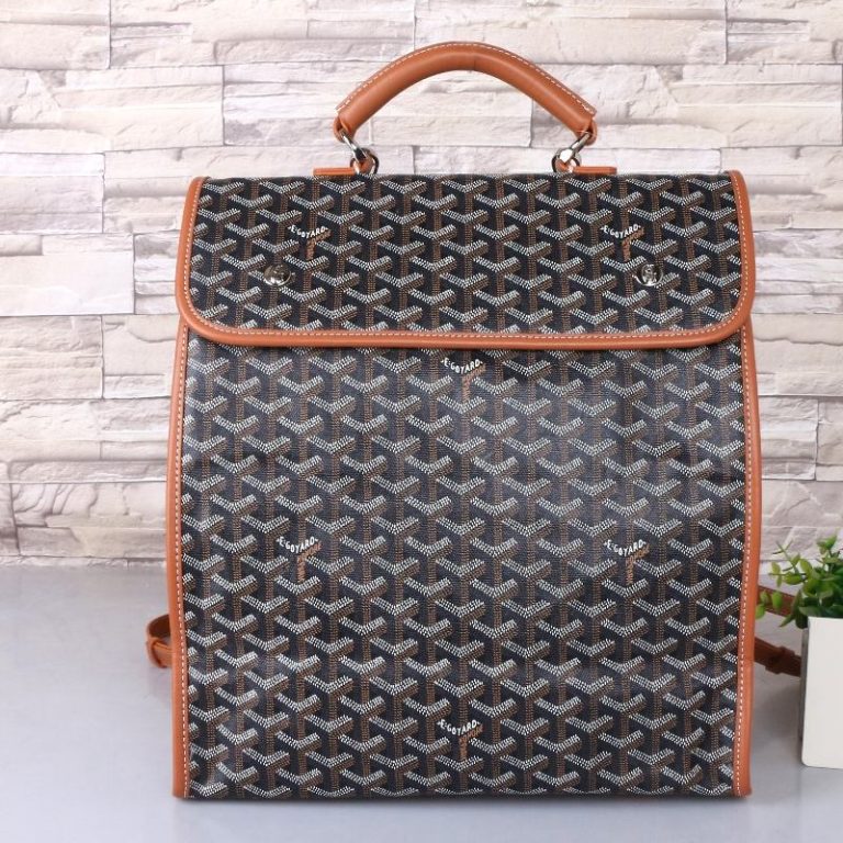 Goyard High Quality Dogtooth Pattern Backpack Drawstring Handle Multiple Pockets Large Capacity 32x14x37cm LB190 (9)