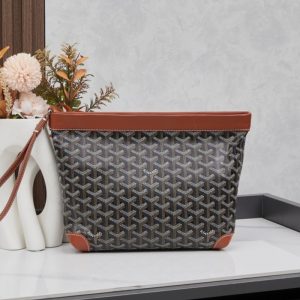 Goyard High Quality Women Man Clutch zipper small capacity Dogtooth Pattern 24x32x22cm LB185