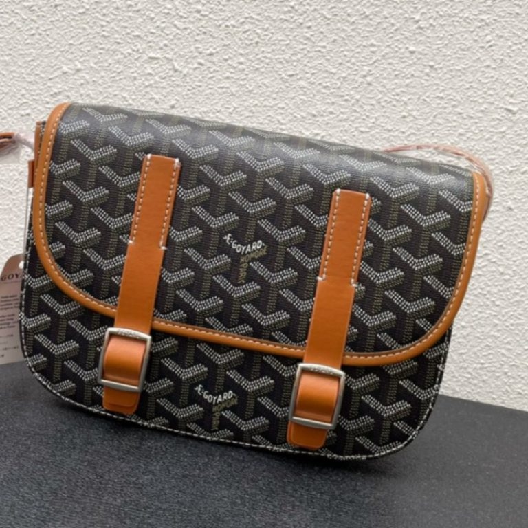 Goyard High Quality Women Man Flap messenger bag small capacity Shoulder Strap Dogtooth Pattern 25x10x18cm LB188 (3)