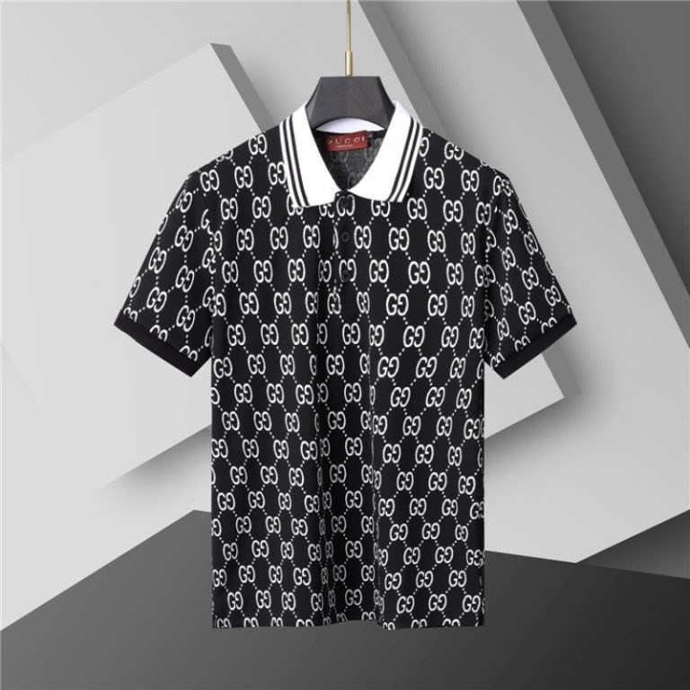 Gucci All Over Logo Short Sleeve Polo Shirt-2