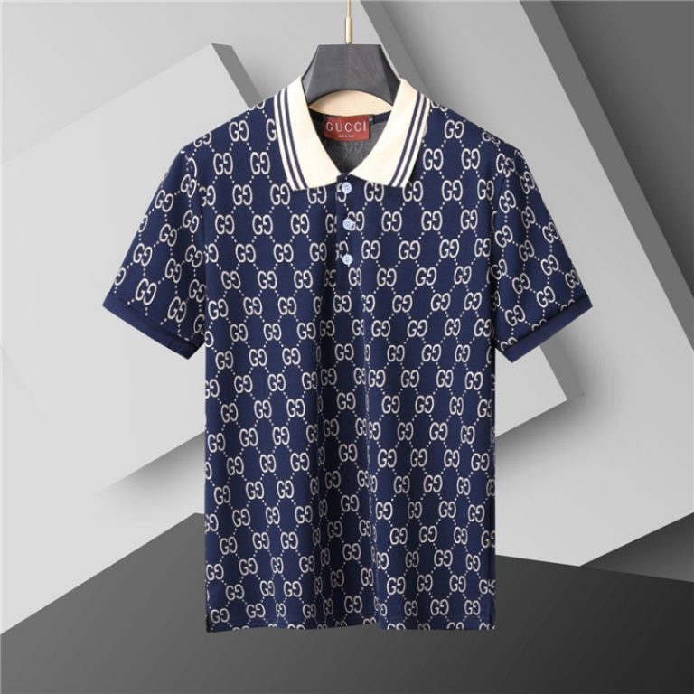 Gucci All Over Logo Short Sleeve Polo Shirt-3