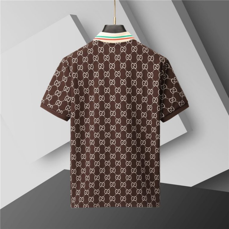 Gucci All Over Logo Short Sleeve Polo Shirt-4