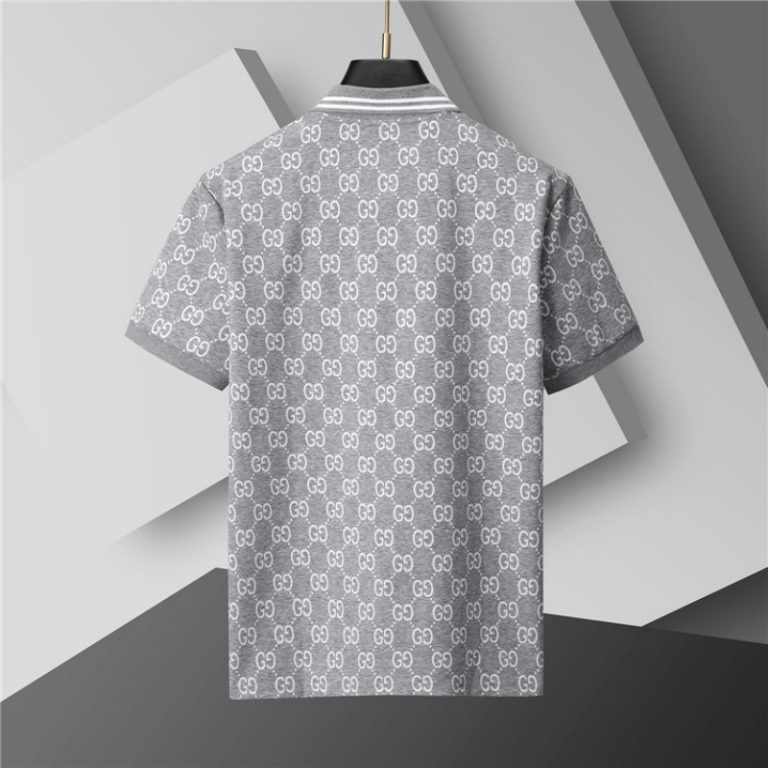 Gucci All Over Logo Short Sleeve Polo Shirt-4