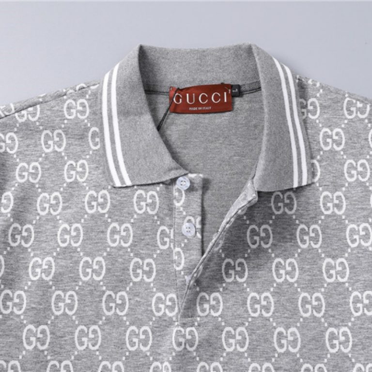 Gucci All Over Logo Short Sleeve Polo Shirt-5