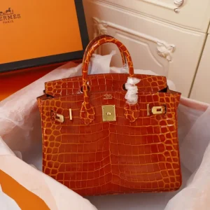 Hermes top quality Birkin Handbag High gloss crocodile pattern 30cm/35cm LB201