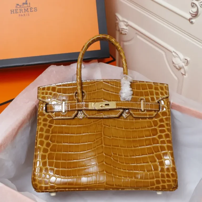 Hermes Birkin Handbag High gloss crocodile pattern-1
