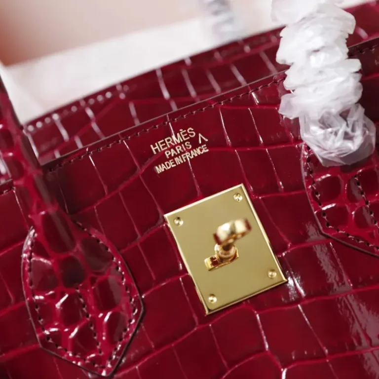Hermes Birkin Handbag High gloss crocodile pattern-2
