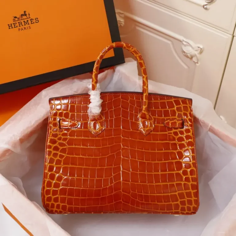 Hermes Birkin Handbag High gloss crocodile pattern-2