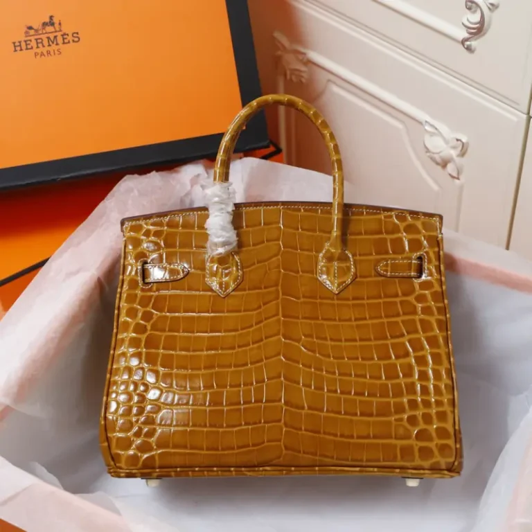 Hermes Birkin Handbag High gloss crocodile pattern-2