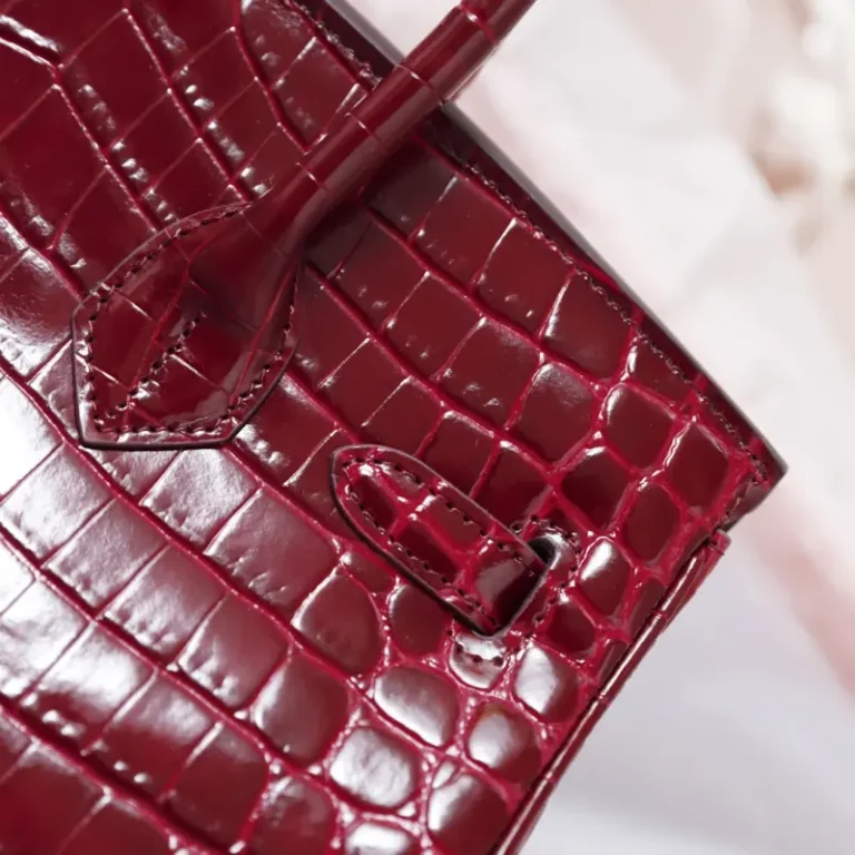 Hermes Birkin Handbag High gloss crocodile pattern-3