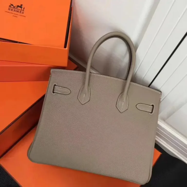 Hermes Etain Epson Birkin Handbag-2