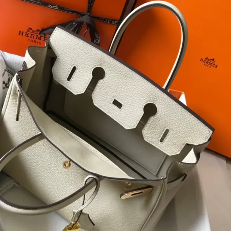 Hermes Etain Epson Birkin Handbag-3