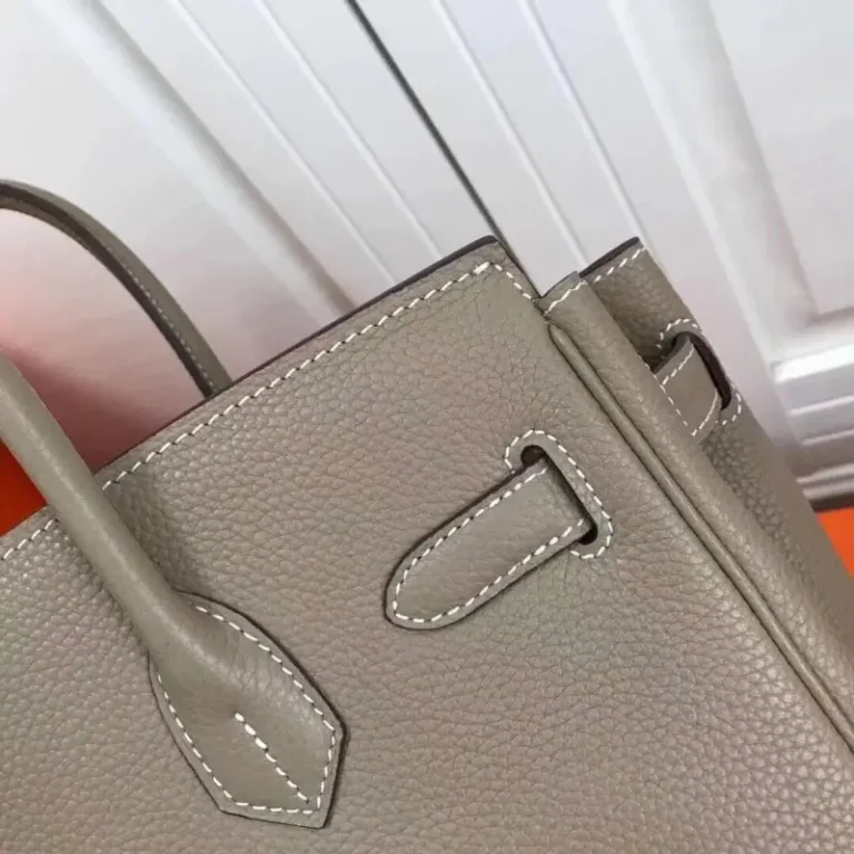 Hermes Etain Epson Birkin Handbag-3